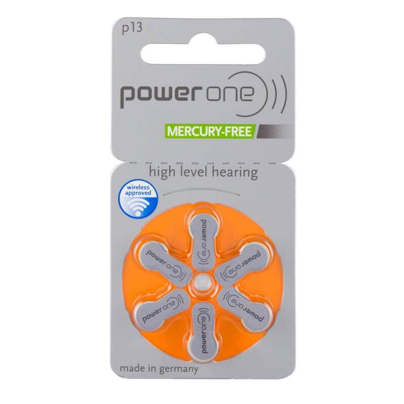 Hörgerätebatterie Power one P13 Zink-Luft (orange)