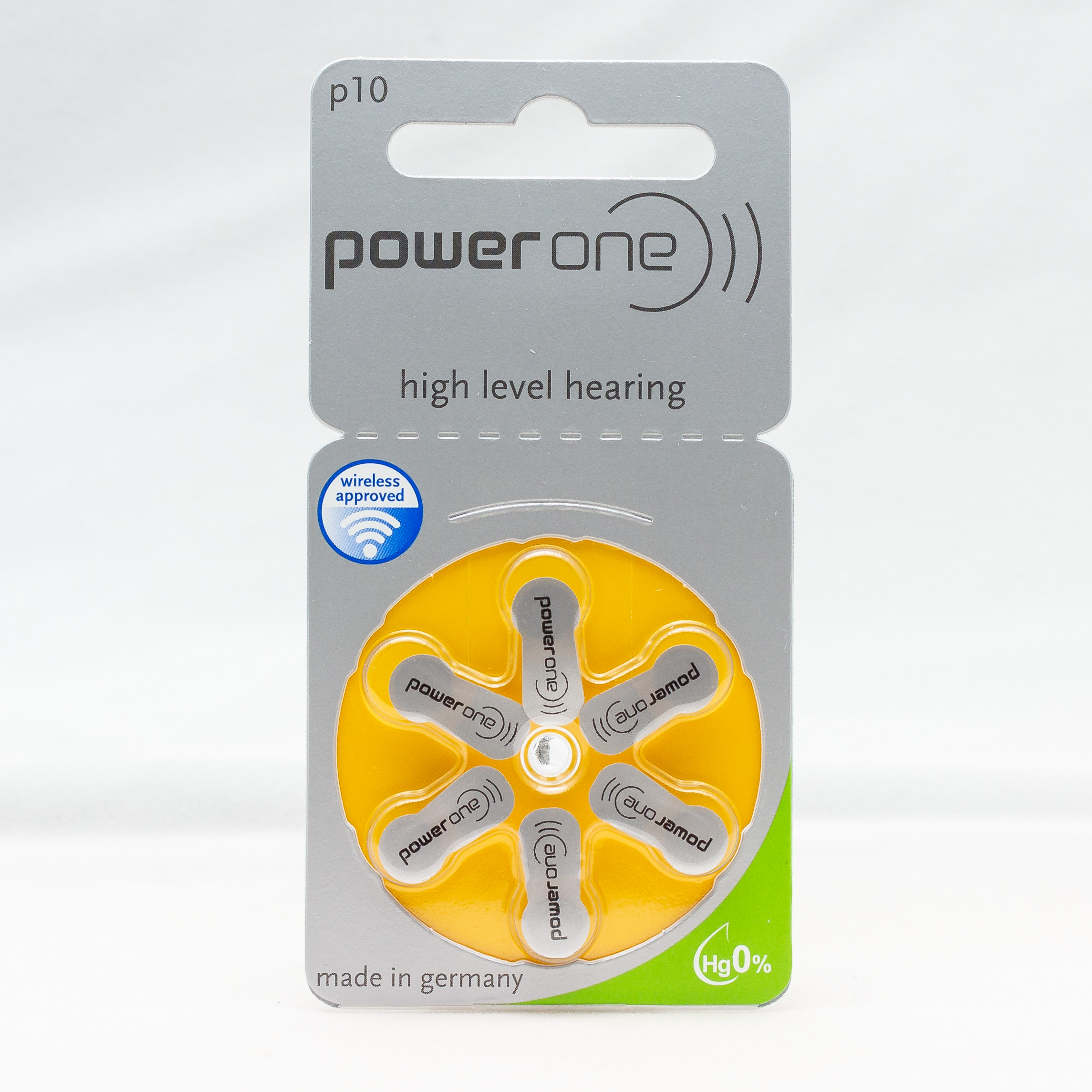 Hörgerätebatterien PowerOne Zinc Luft p10 (Gelb)